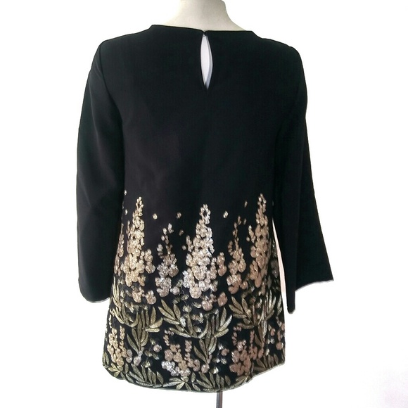 Zara Woman Embroidered Trapeze Dress - Picture 6 of 6